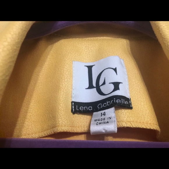 Yellow faux suede jacket - Picture 3 of 5